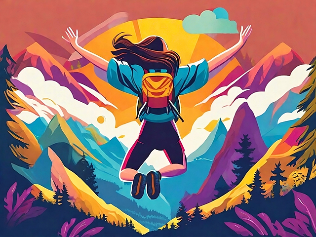 Image illustrating the verb running across